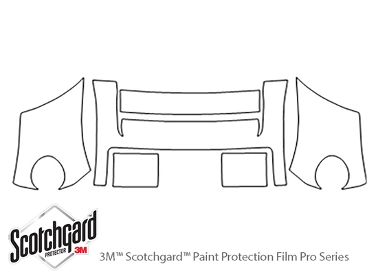 Land Rover Freelander 2004-2005 3M Clear Bra Bumper Paint Protection Kit Diagram