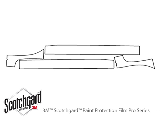 Land Rover Freelander 2004-2005 3M Clear Bra Door Cup Paint Protection Kit Diagram