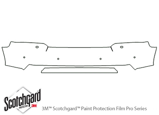 Land Rover LR3 2008-2009 3M Clear Bra Bumper Paint Protection Kit Diagram