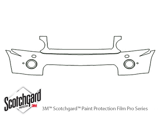 Land Rover LR4 2010-2013 3M Clear Bra Bumper Paint Protection Kit Diagram