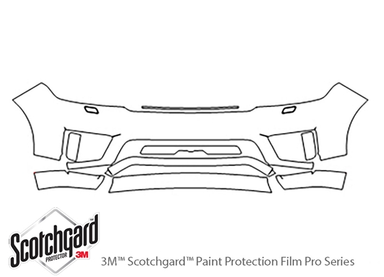 Land Rover Range Rover Sport 2018-2023 3M Clear Bra Bumper Paint Protection Kit Diagram