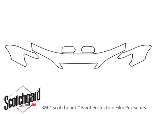 Lexus ES 1997-2001 3M Clear Bra Hood Paint Protection Kit Diagram