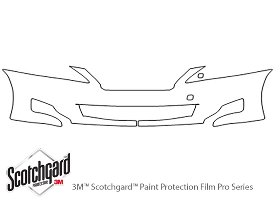 Lexus ES 2007-2009 3M Clear Bra Bumper Paint Protection Kit Diagram