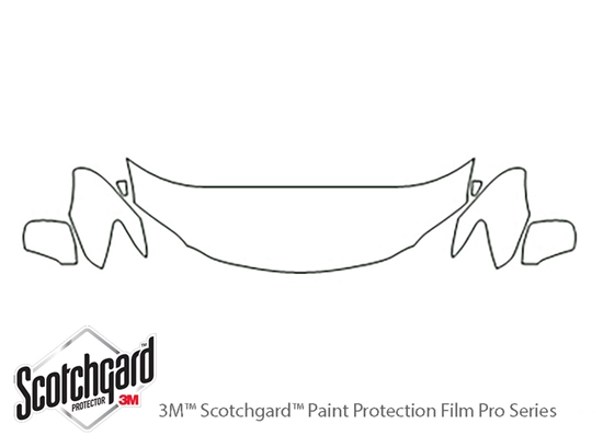 Lexus ES 2007-2009 3M Clear Bra Hood Paint Protection Kit Diagram