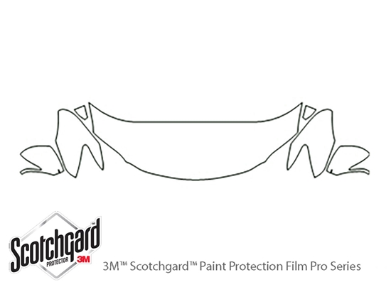 Lexus ES 2010-2012 3M Clear Bra Hood Paint Protection Kit Diagram