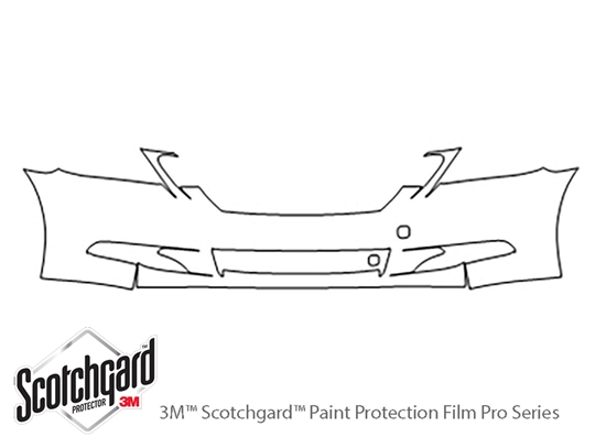 Lexus GS 2008-2012 3M Clear Bra Bumper Paint Protection Kit Diagram