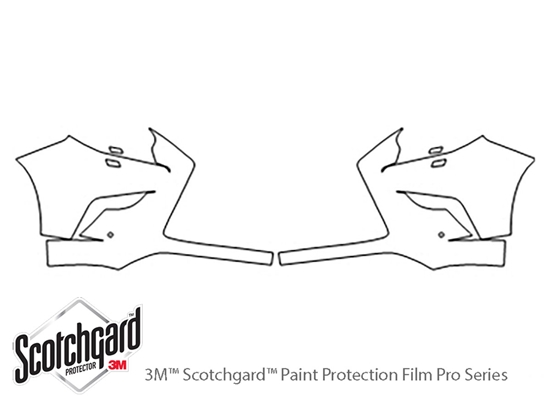 Lexus GX 2014-2023 3M Clear Bra Bumper Paint Protection Kit Diagram