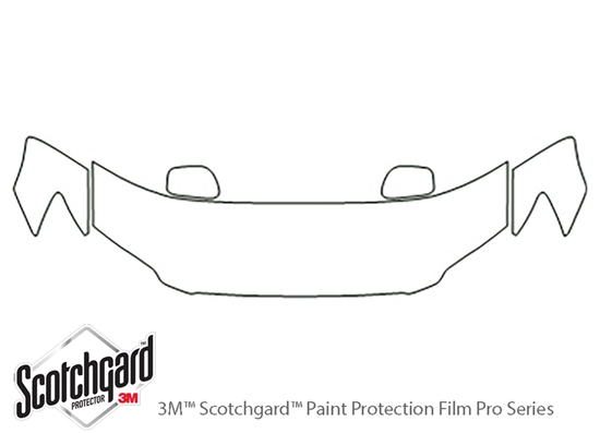 Lexus IS 2001-2005 3M Clear Bra Hood Paint Protection Kit Diagram