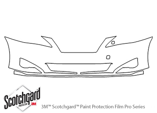 Lexus IS 2006-2008 3M Clear Bra Bumper Paint Protection Kit Diagram