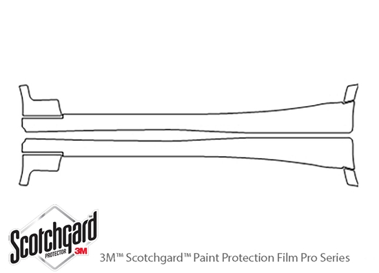 Lexus IS 2014-2020 3M Clear Bra Door Cup Paint Protection Kit Diagram