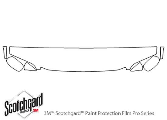 Lexus LS 1998-2000 3M Clear Bra Hood Paint Protection Kit Diagram