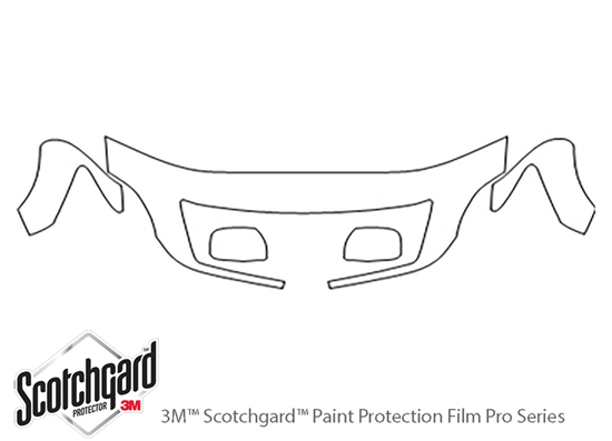 Lexus LS 2004-2006 3M Clear Bra Hood Paint Protection Kit Diagram