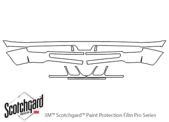 Lexus LX 2003-2007 3M Clear Bra Bumper Paint Protection Kit Diagram