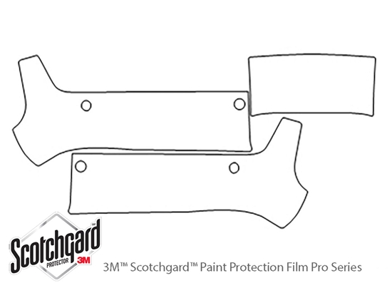 Lexus LX 2008-2012 3M Clear Bra Door Cup Paint Protection Kit Diagram