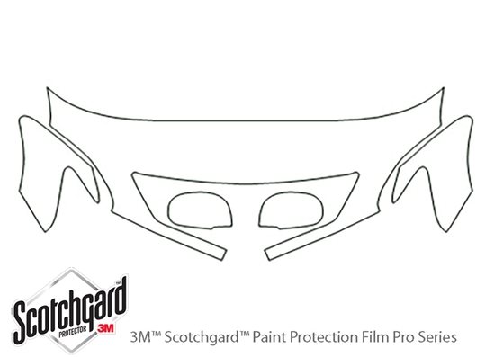 Lexus RX 2004-2006 3M Clear Bra Hood Paint Protection Kit Diagram