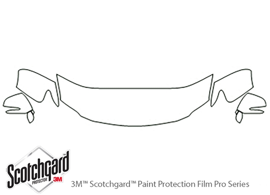 Lexus RX 2010-2015 3M Clear Bra Hood Paint Protection Kit Diagram