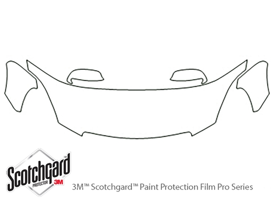 Lexus SC 2002-2009 3M Clear Bra Hood Paint Protection Kit Diagram