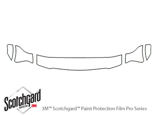 Lincoln Aviator 2003-2005 3M Clear Bra Hood Paint Protection Kit Diagram