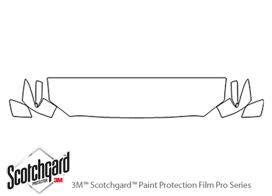 Lincoln Continental 2017-2020 3M Clear Bra Hood Paint Protection Kit Diagram