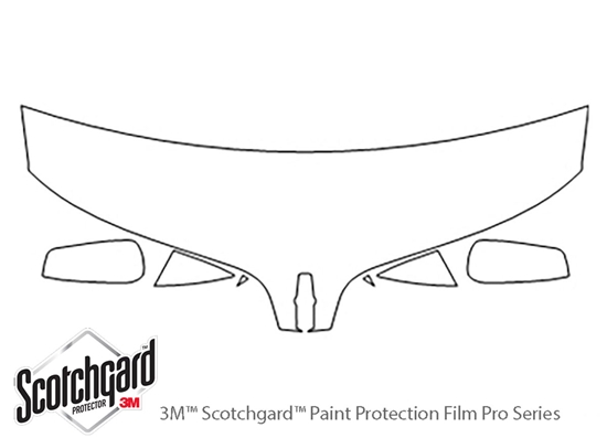 Lincoln MKS 2013-2015 3M Clear Bra Hood Paint Protection Kit Diagram