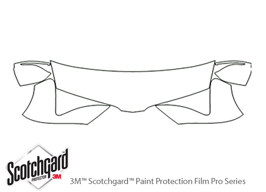 Lincoln MKT 2010-2019 3M Clear Bra Hood Paint Protection Kit Diagram