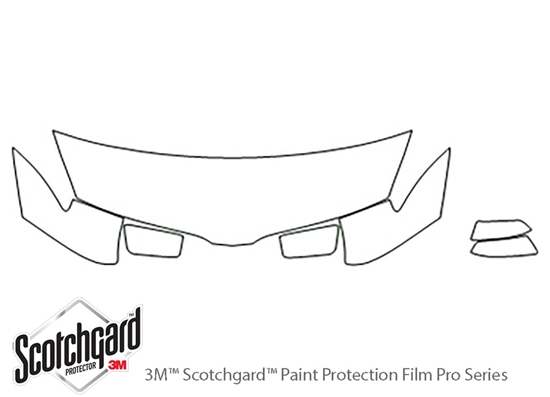 Lincoln MKX 2011-2015 3M Clear Bra Hood Paint Protection Kit Diagram