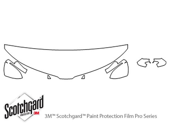 Lincoln MKX 2016-2018 3M Clear Bra Hood Paint Protection Kit Diagram