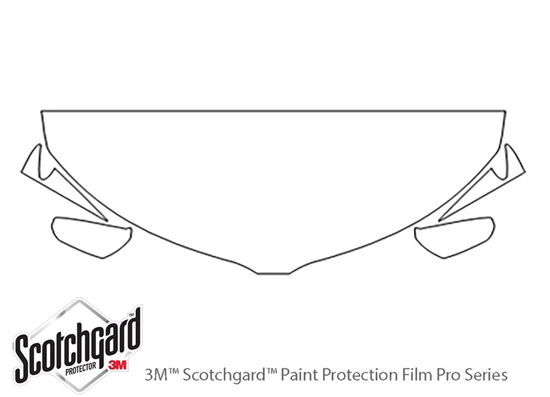 Lincoln MKZ 2013-2016 3M Clear Bra Hood Paint Protection Kit Diagram