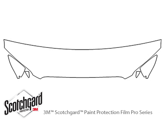 Lincoln MKZ 2017-2020 3M Clear Bra Hood Paint Protection Kit Diagram