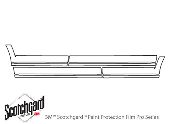 Lincoln Navigator 2007-2014 3M Clear Bra Door Cup Paint Protection Kit Diagram