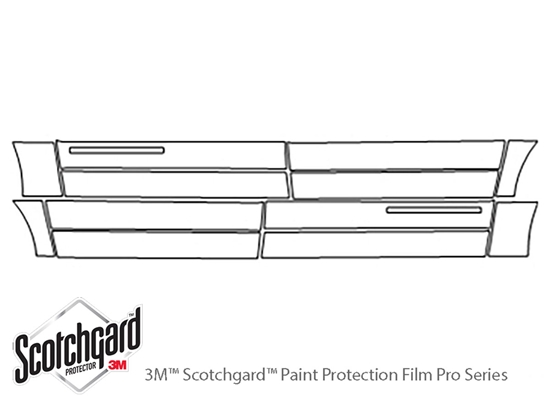 Lincoln Navigator 2015-2017 3M Clear Bra Door Cup Paint Protection Kit Diagram