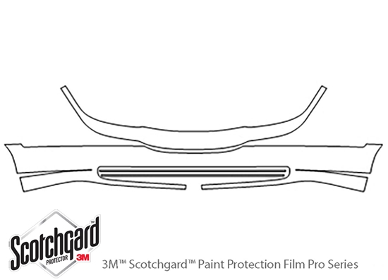 Lincoln Town Car 2003-2011 3M Clear Bra Bumper Paint Protection Kit Diagram