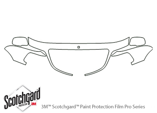 Lincoln Town Car 2003-2011 3M Clear Bra Hood Precut PPF Diagram