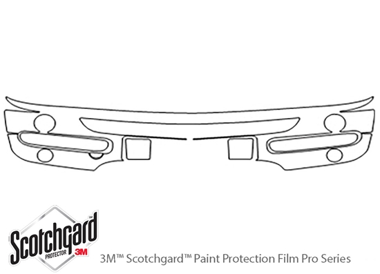 MINI Cooper 2002-2004 3M Clear Bra Bumper Paint Protection Kit Diagram