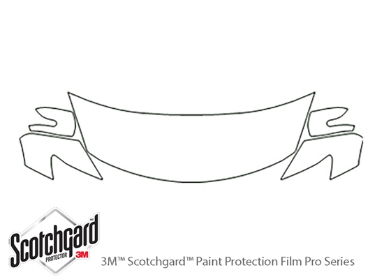 Mazda CX-9 2007-2009 3M Clear Bra Hood Paint Protection Kit Diagram