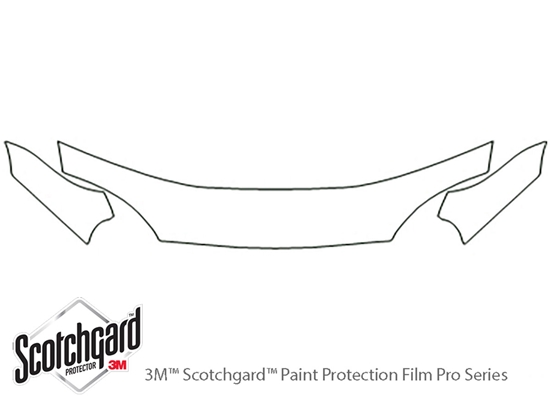 Mazda MX-3 1993-1995 3M Clear Bra Hood Paint Protection Kit Diagram