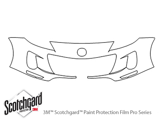 Mazda Mazda3 2012-2013 3M Clear Bra Bumper Paint Protection Kit Diagram