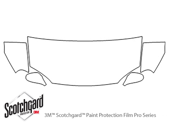 Mazda Miata 1999-2005 3M Clear Bra Hood Paint Protection Kit Diagram