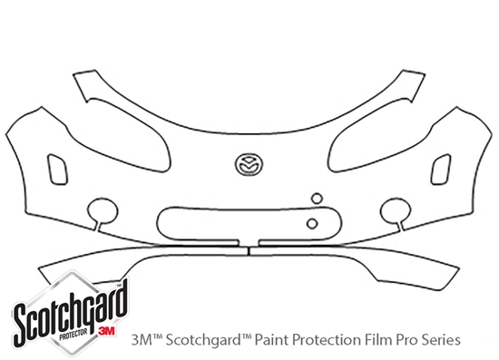 Mazda Miata 2006-2008 3M Clear Bra Bumper Paint Protection Kit Diagram