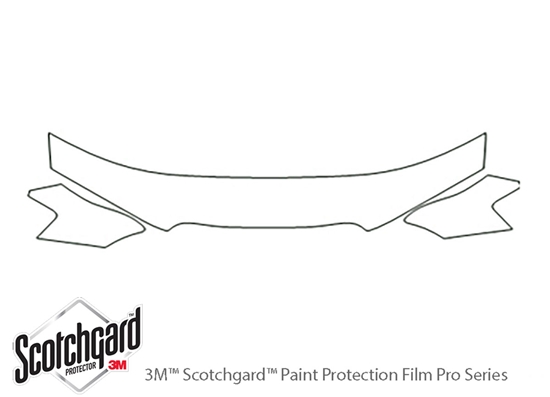 Mazda Millenia 2001-2002 3M Clear Bra Hood Paint Protection Kit Diagram