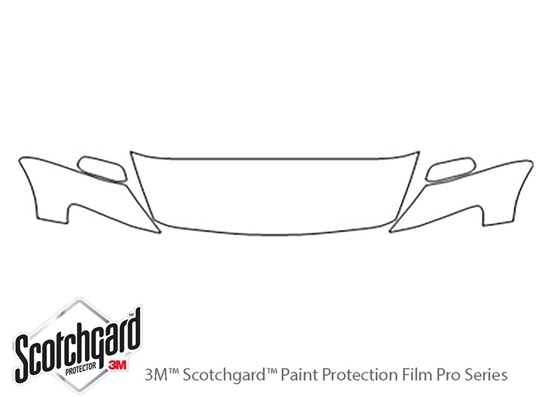 Mazda RX-8 2009-2011 3M Clear Bra Hood Paint Protection Kit Diagram