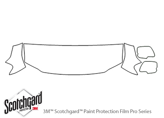 Mazda Tribute 2008-2011 3M Clear Bra Hood Paint Protection Kit Diagram