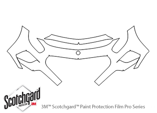 Mercedes-Benz AMG GT 2016-2017 3M Clear Bra Bumper Paint Protection Kit Diagram