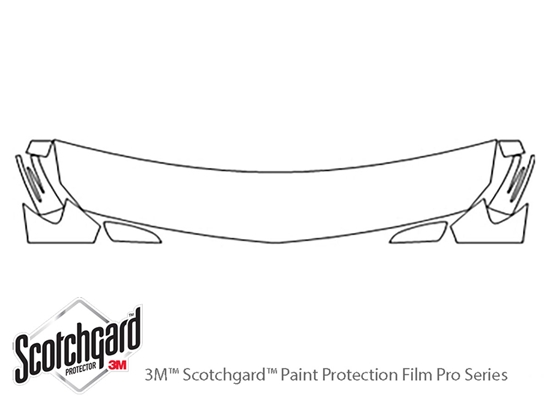 Mercedes-Benz B-Class 2014-2018 3M Clear Bra Hood Paint Protection Kit Diagram