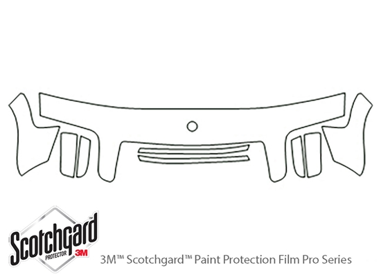 Mercedes-Benz C-Class 1994-2000 3M Clear Bra Hood Paint Protection Kit Diagram