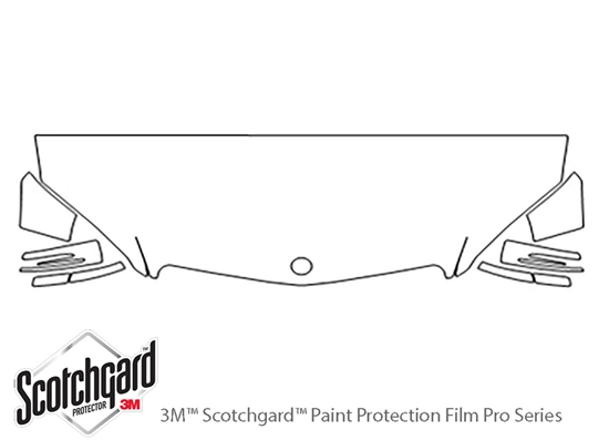 Mercedes-Benz C-Class 2008-2011 3M Clear Bra Hood Paint Protection Kit Diagram