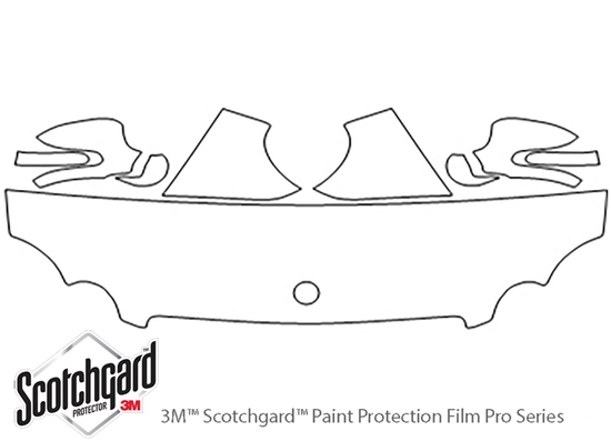 Mercedes-Benz CLK-Class 2004-2005 3M Clear Bra Hood Paint Protection Kit Diagram