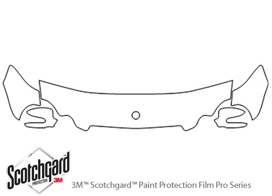 Mercedes-Benz CLK-Class 2006-2009 3M Clear Bra Hood Paint Protection Kit Diagram