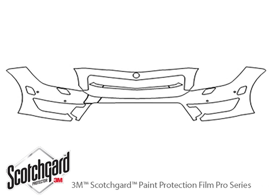 Mercedes-Benz CLS-Class 2012-2014 3M Clear Bra Bumper Paint Protection Kit Diagram