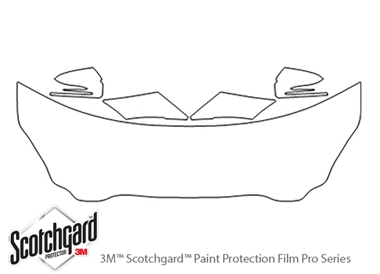 Mercedes-Benz CLS-Class 2012-2014 3M Clear Bra Hood Paint Protection Kit Diagram